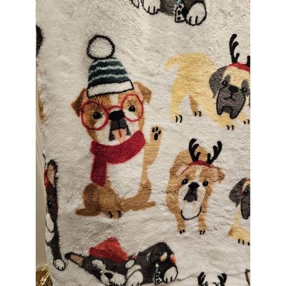 Pickle &Dot French English Bulldog Oversized Plush Throw Blanket - Picture 3 of 7